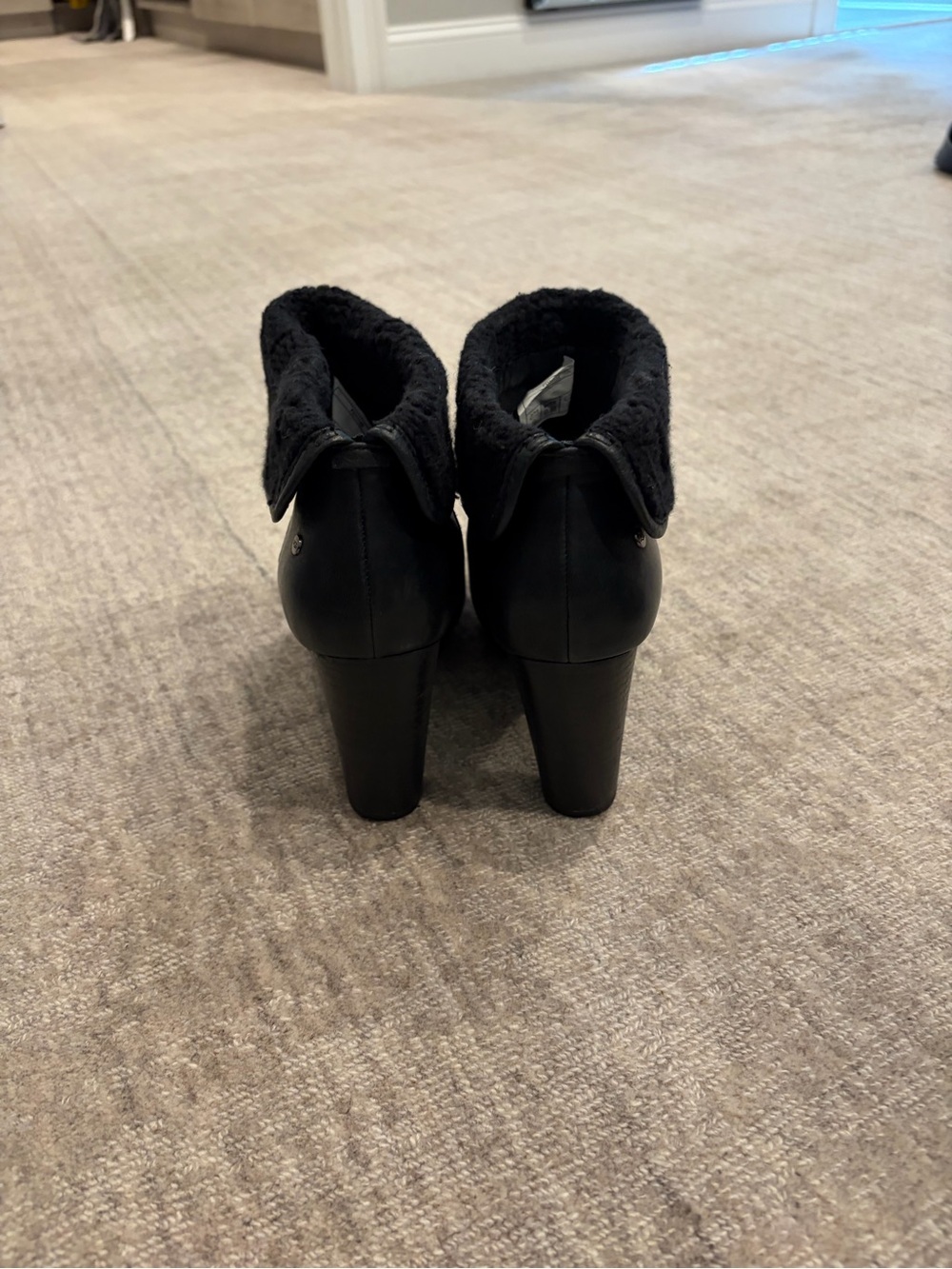 Black Shearling Women’s Ankle boots